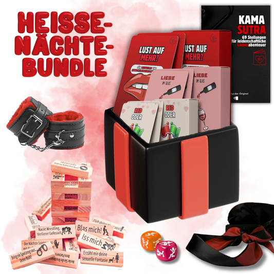 „Erotisches Kartenspiel-Bundle für Paare mit Flirt- und Körperkontakt-Aufgaben“